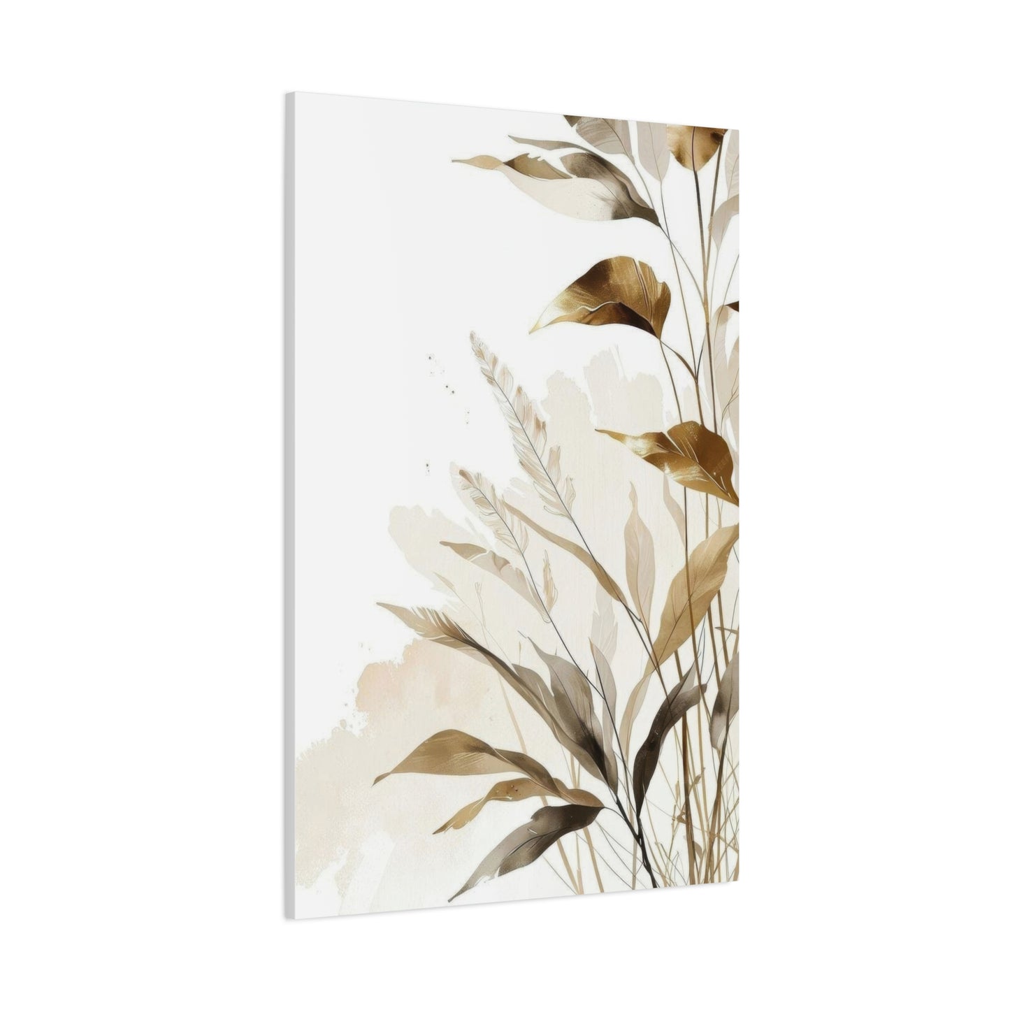 Golden Leaves and Feathers Wall Art & Canvas Prints