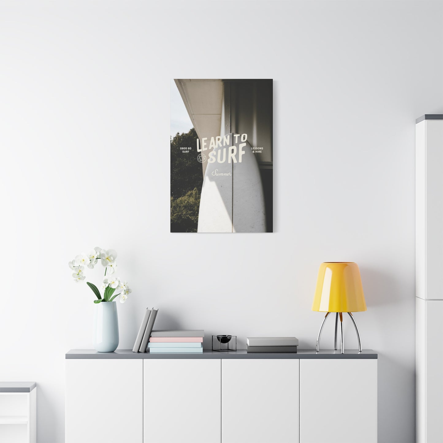 Learn To Surf Poster Wall Art & Canvas Prints