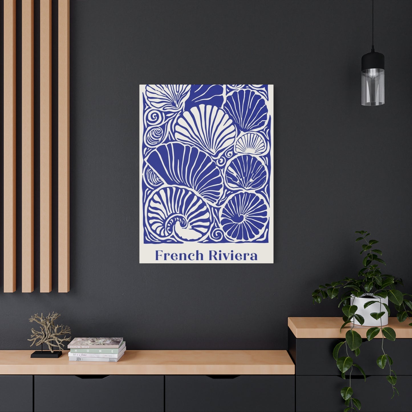 Beautiful Blue Shell Shapes Poster Wall Art & Canvas Prints