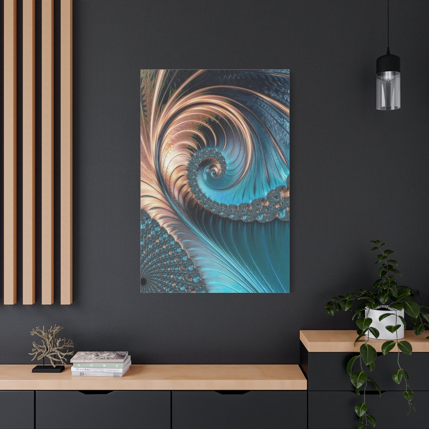 Teal Vortex Wall Art & Canvas Prints