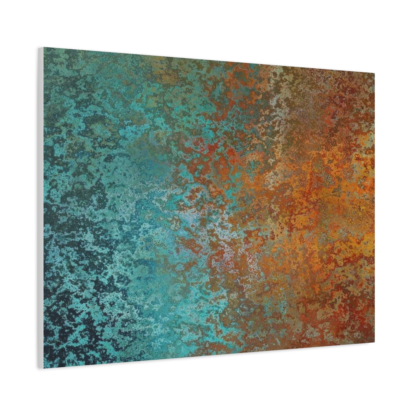 Teal Rust Abstract Wall Art & Canvas Prints