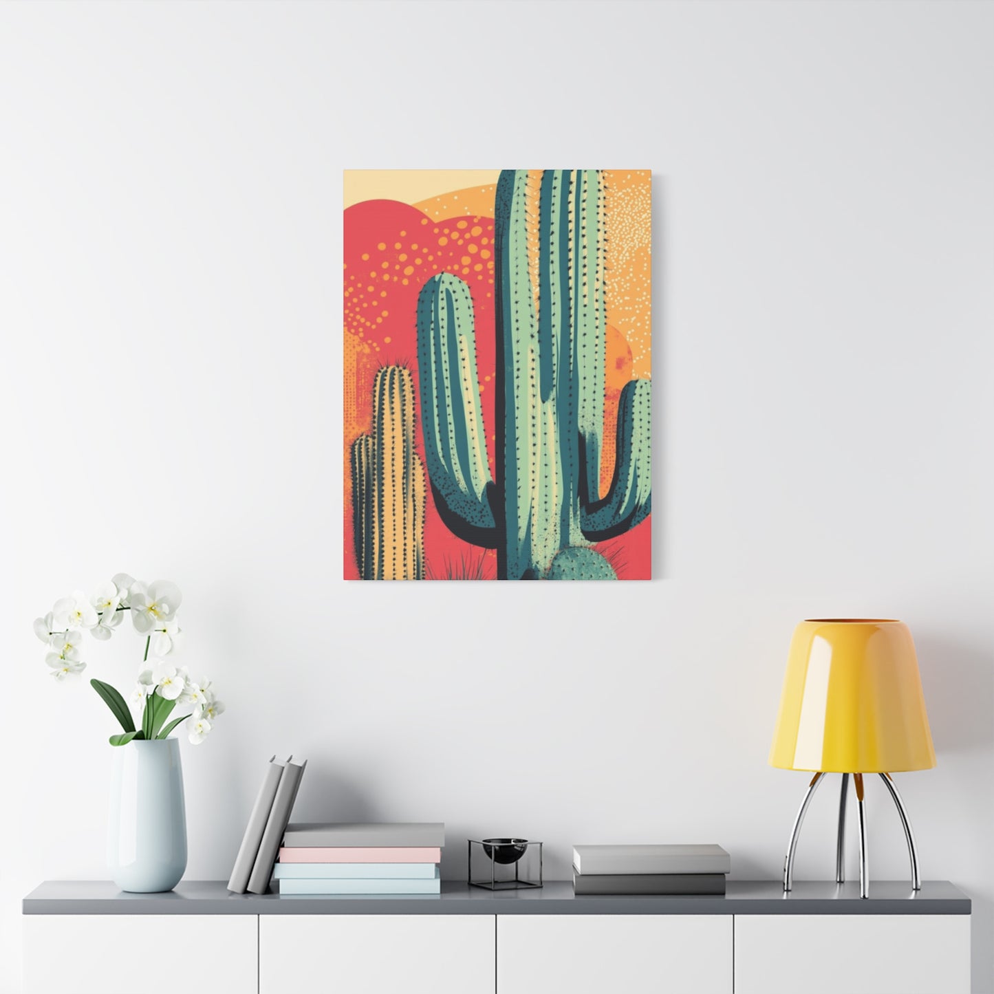 Bright Cactus Painting Wall Art & Canvas Prints