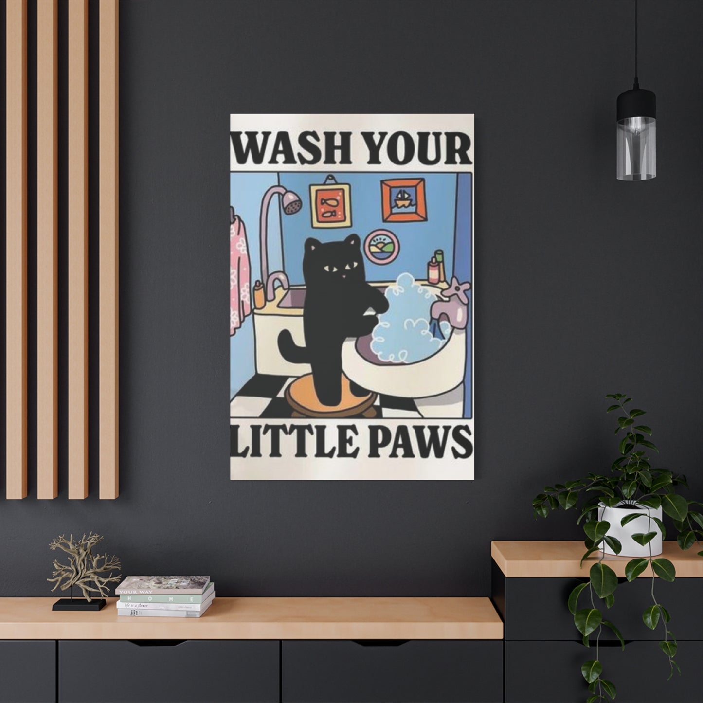 Wash Your Paws Poster Laundry Wall Art & Canvas Prints