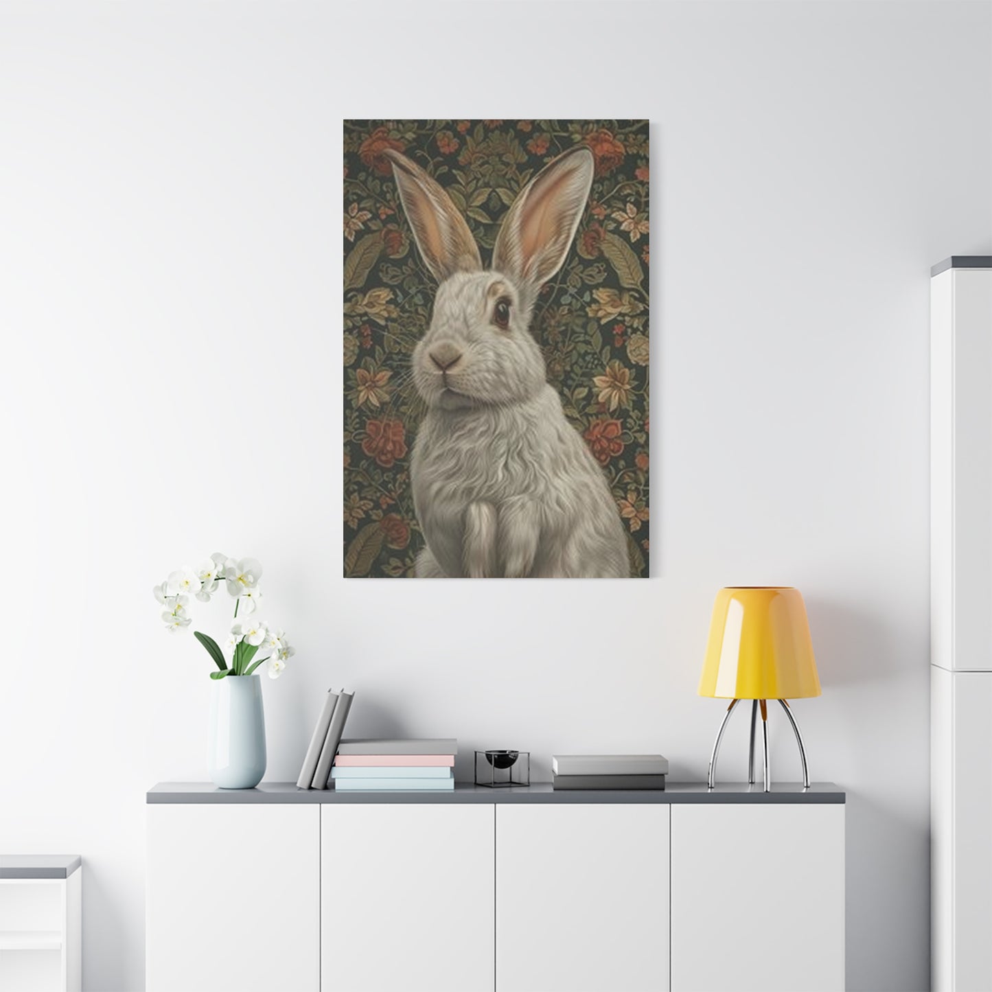 White Bunny Wall Art & Canvas Prints