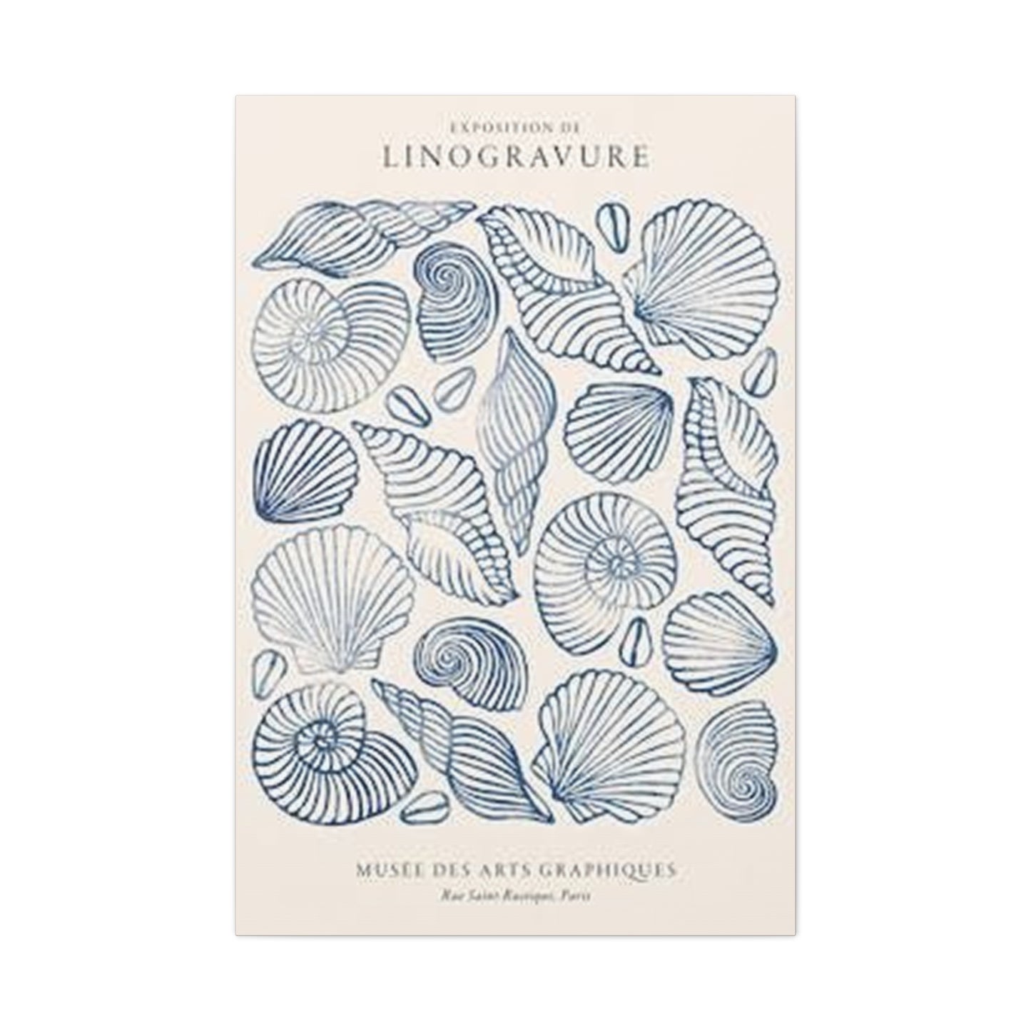 Purple Sea Shell Shape Poster Wall Art & Canvas Prints