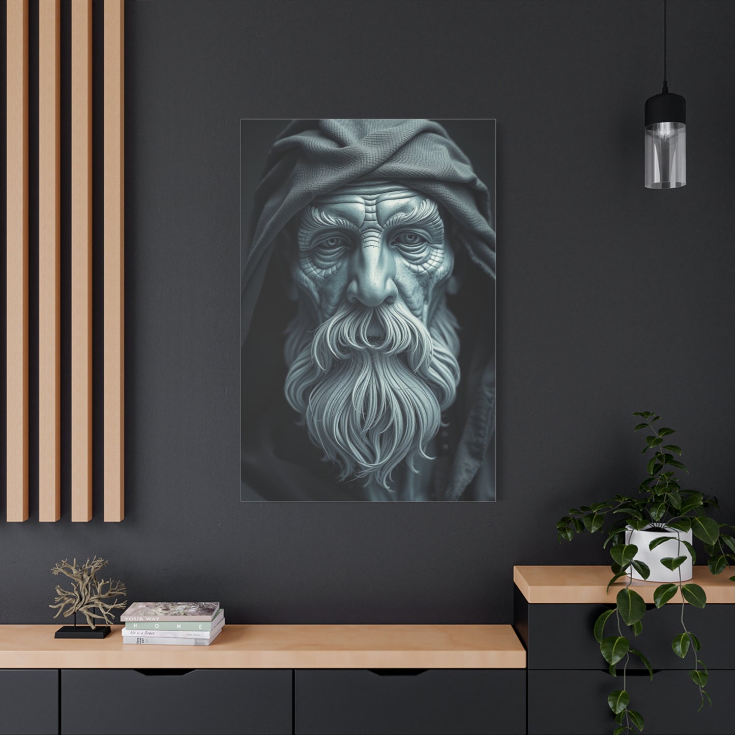 Opulent Grayscale Tapestry Wall Art & Canvas Print