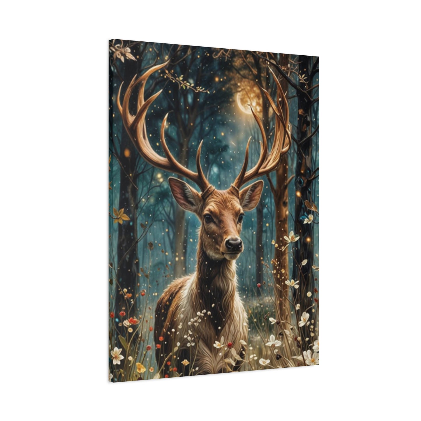 Golden Magical Reindeer Wall Art & Canvas Prints