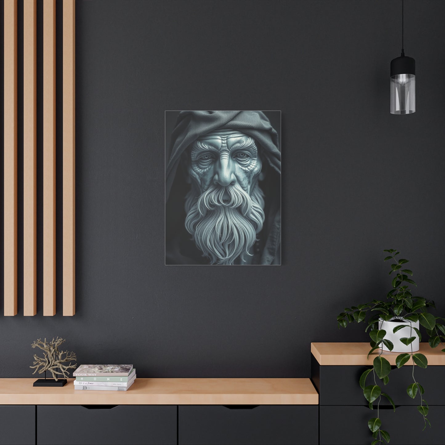 Opulent Grayscale Tapestry Wall Art & Canvas Print