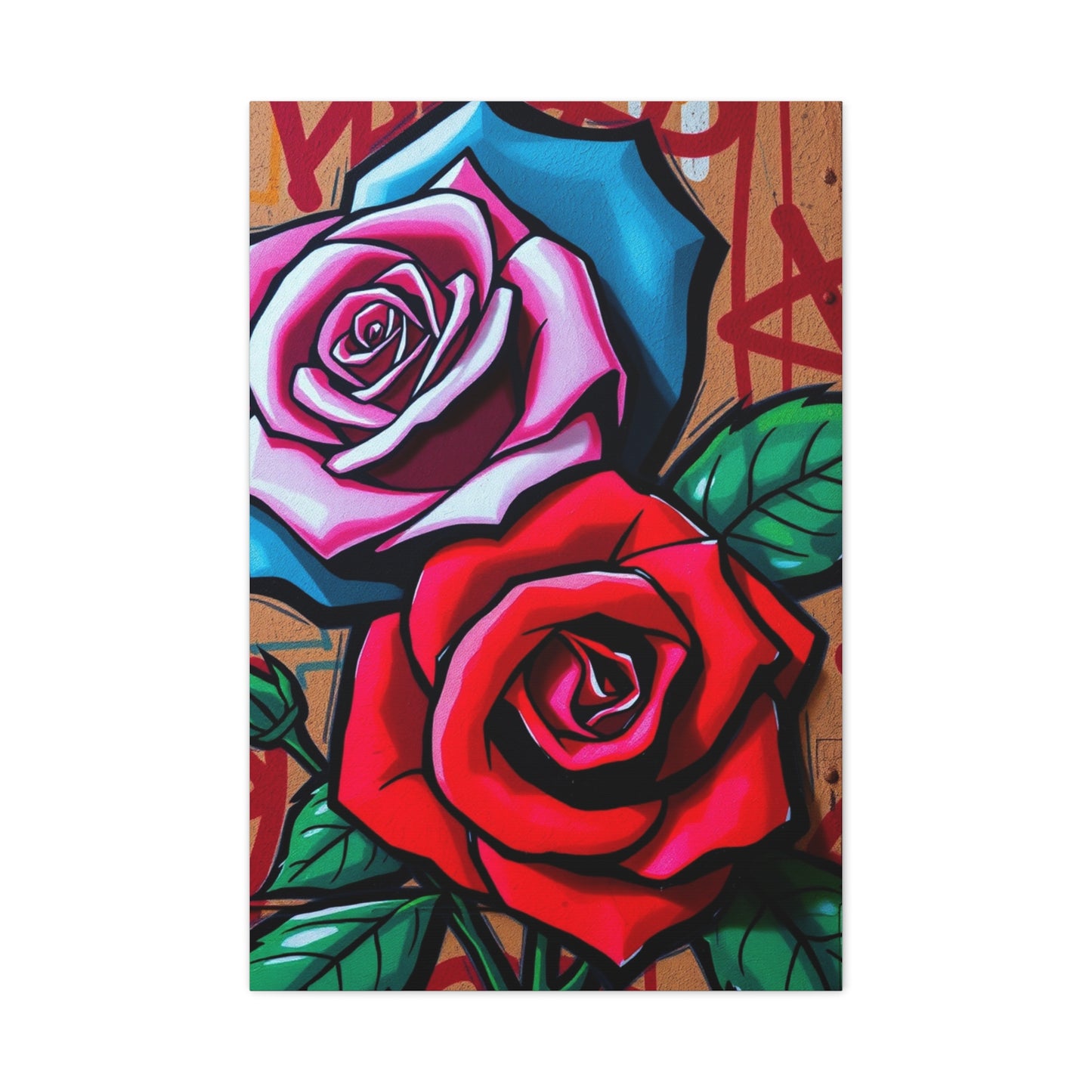 Graffiti Roses Art Premium Canvas 19 Wall Art & Canvas Print