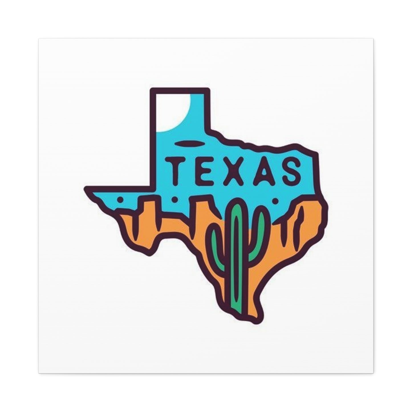 Texas Map Drawing Poster Wall Art & Canvas Prints