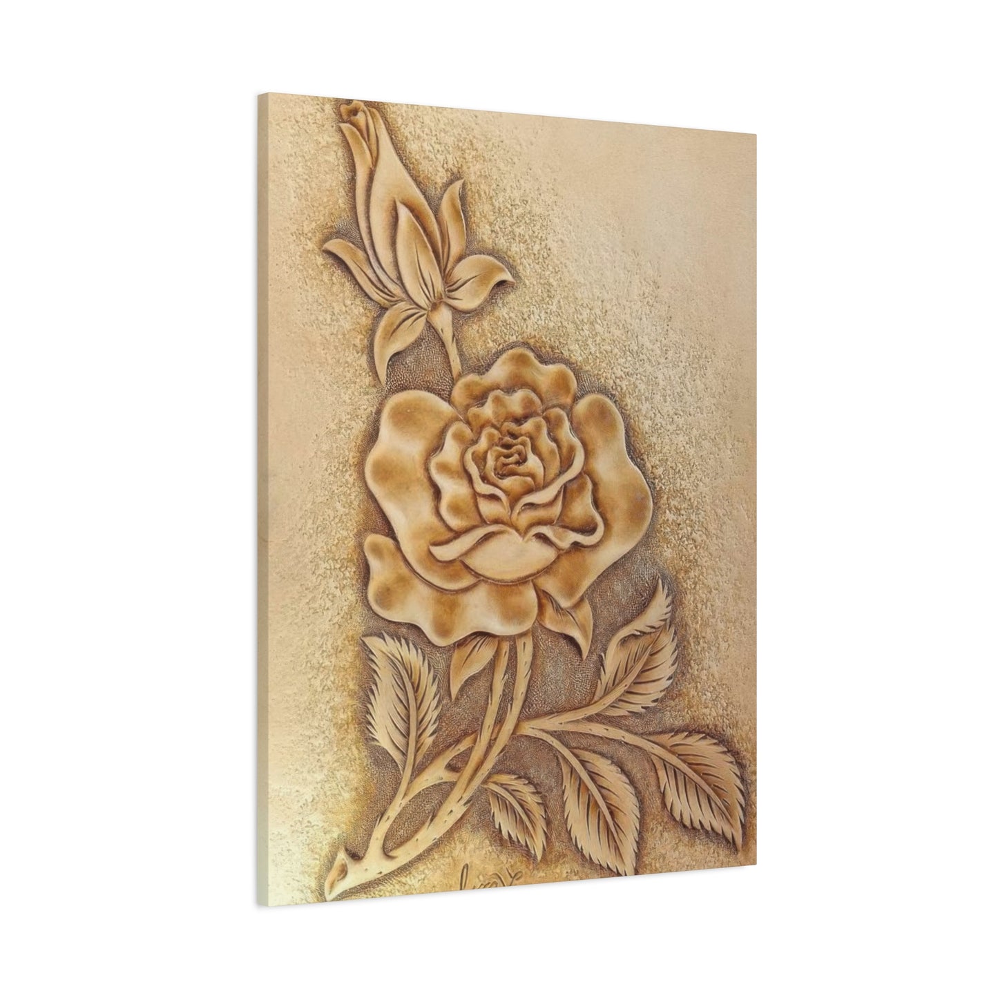 Rose Flower Leather Pattern Wall Art & Canvas Prints