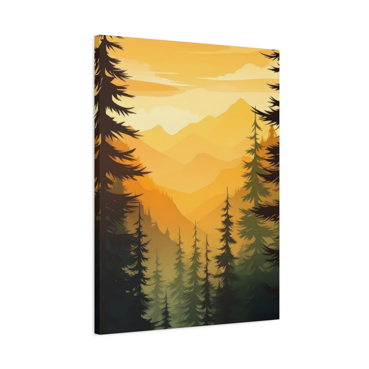 Sunset In Forest Wall Art & Canvas Prints