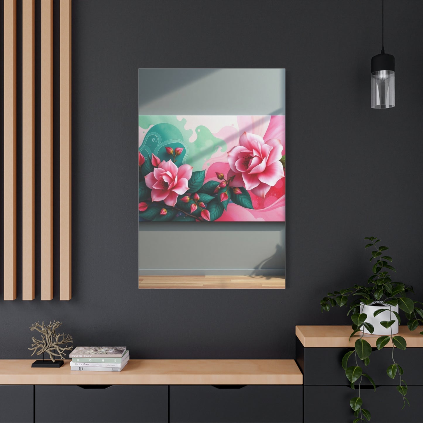 Green & Pink Canvas Art Supreme Canvas Gallery Wall Art & Canvas Print