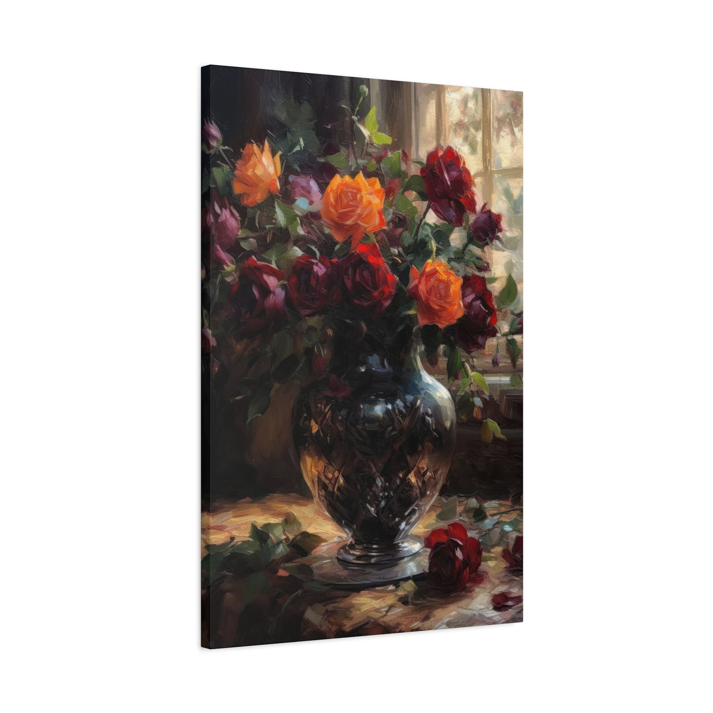 Vase Light Through Window Dark Academia Wall Art & Canvas Prints