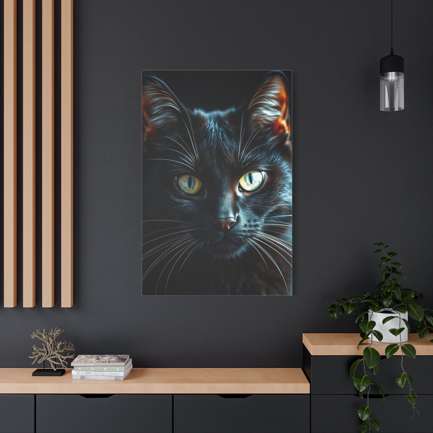 Masterpiece Black Cat Art Vision Wall Art & Canvas Print