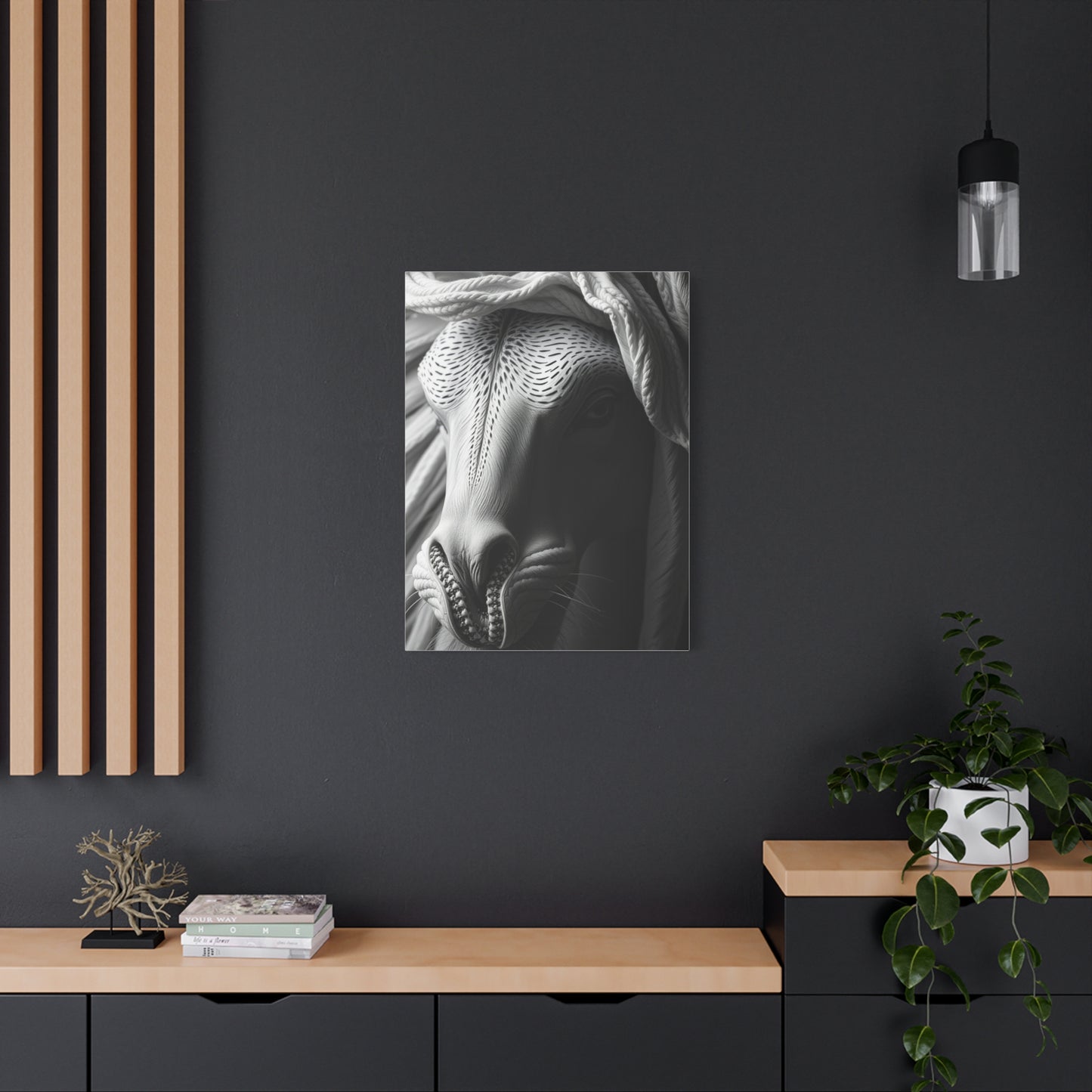 Luxe Noir Blanc Canvas Wall Art & Canvas Print