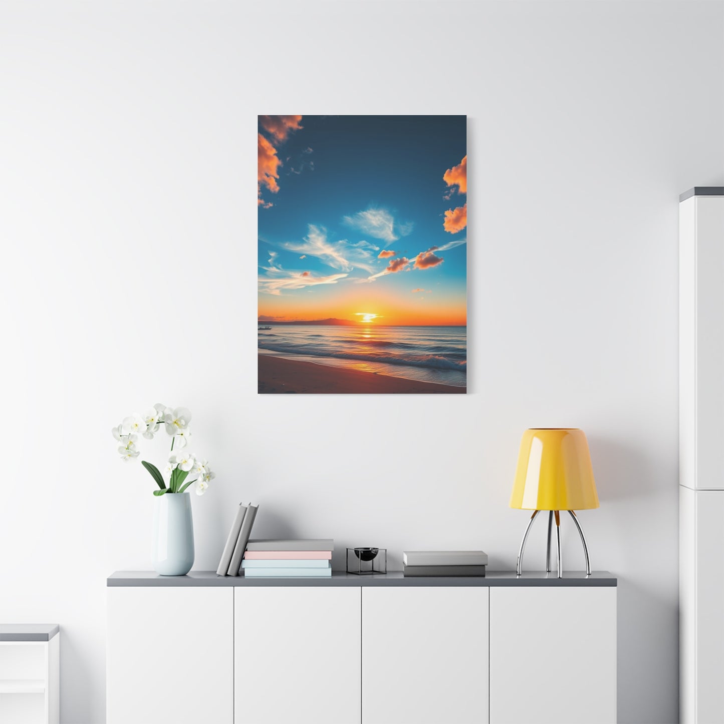 Masterpiece Beach Sunrise and Sunset Art Vision Wall Art & Canvas Print
