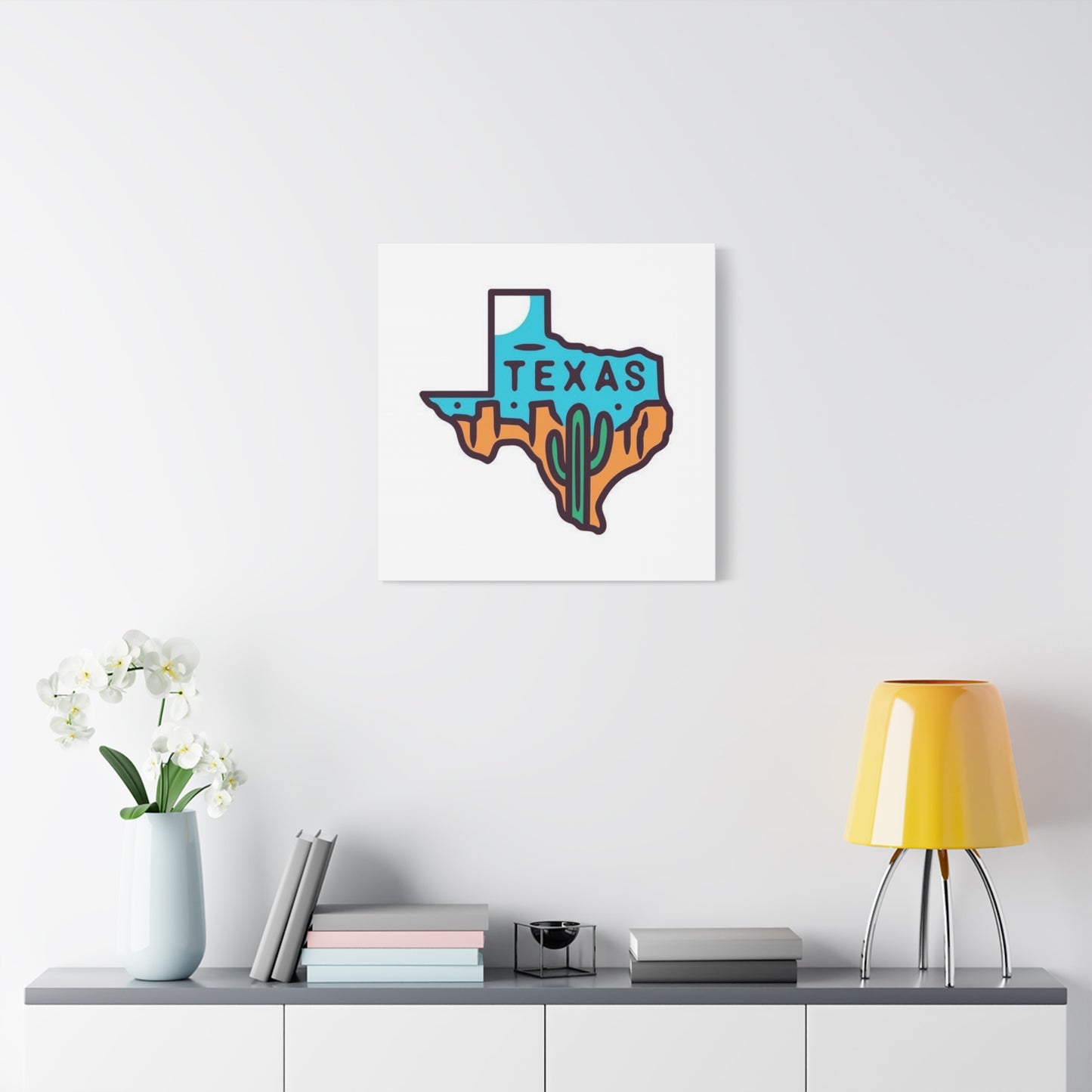 Texas Map Drawing Poster Wall Art & Canvas Prints