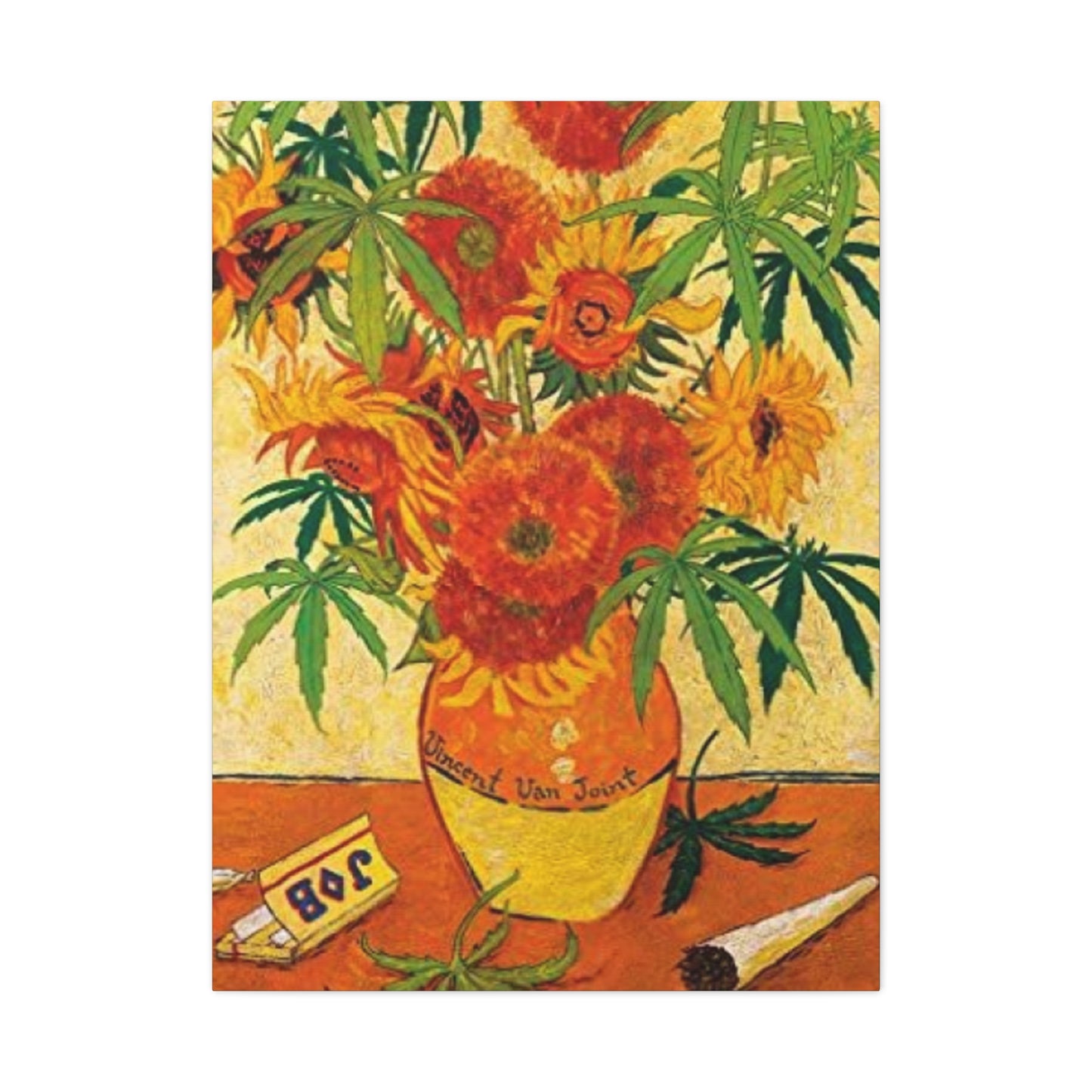 Vase And Joint Marijuana Wall Art & Canvas Prints