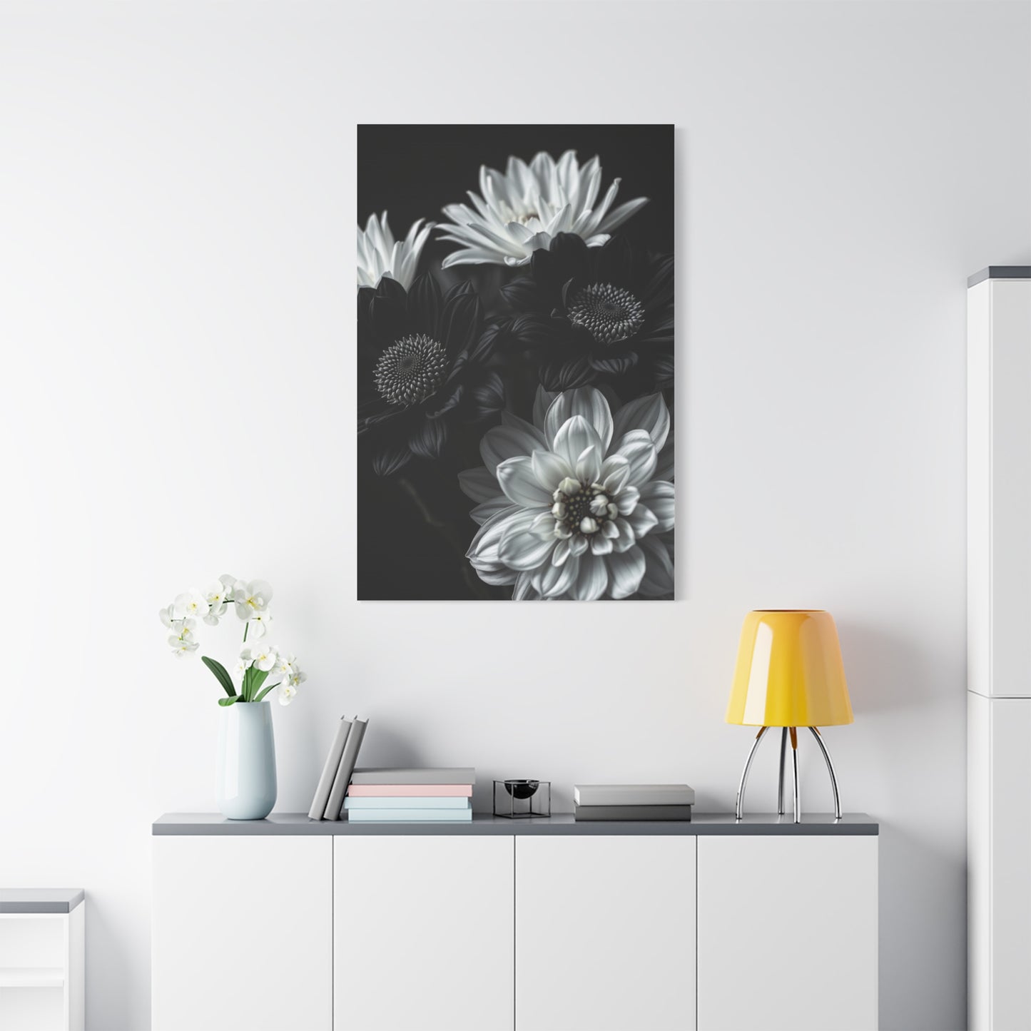 Monochrome Bloom Elegance Wall Art & Canvas Print