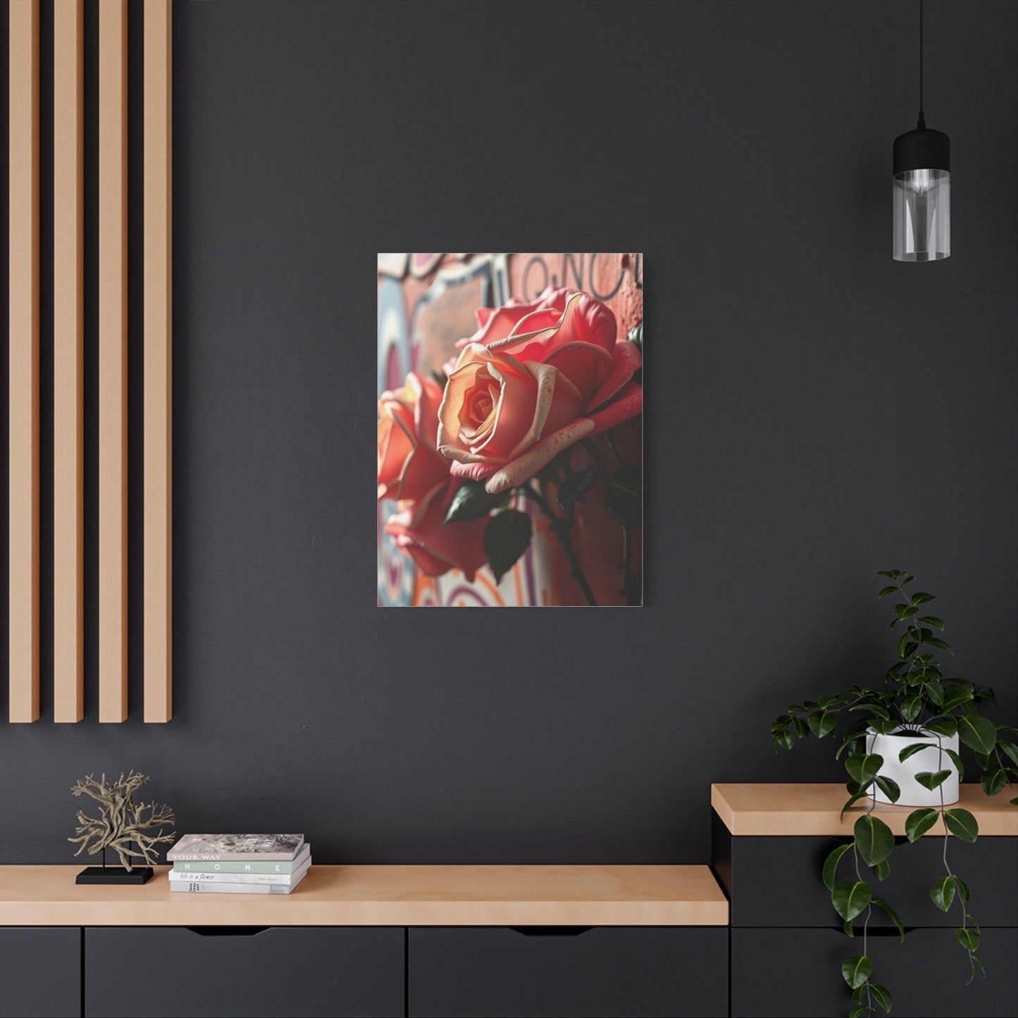 Graffiti Roses Art Premium Canvas 20 Wall Art & Canvas Print
