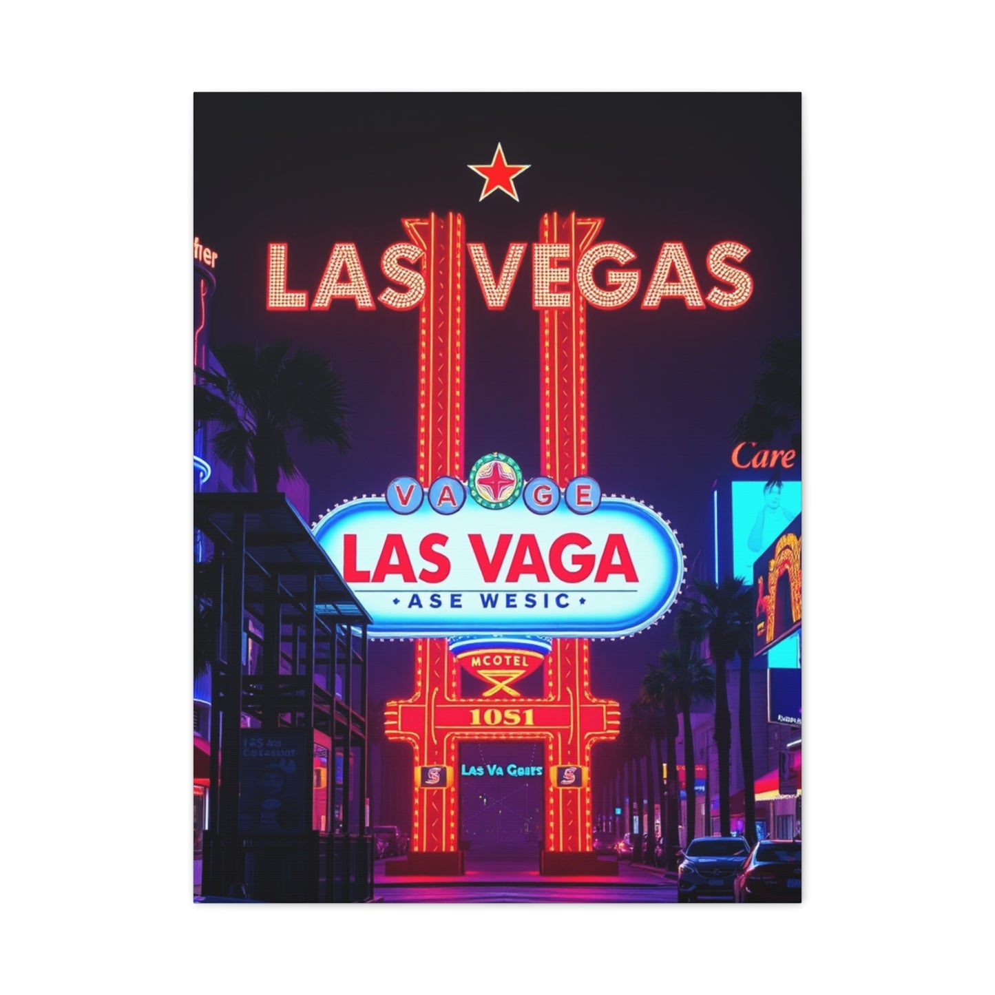 Las Vagas Art Canvas Art 5 Wall Art & Canvas Print