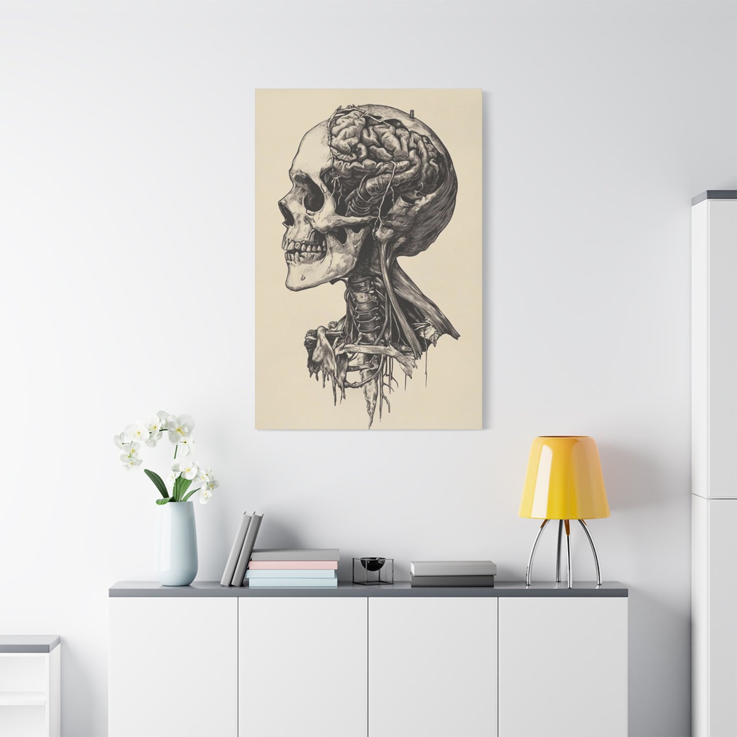 Brain In Skull Wall Art & Canvas Prints