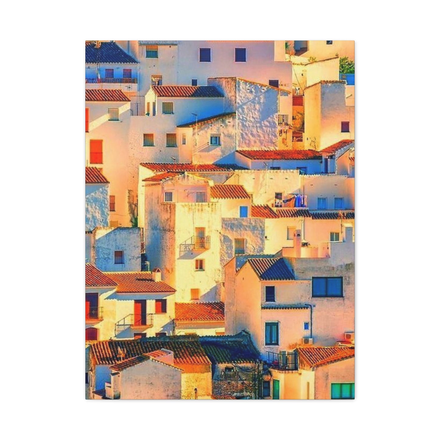 Sunlight On Houses Of Spain Wall Art & Canvas Prints