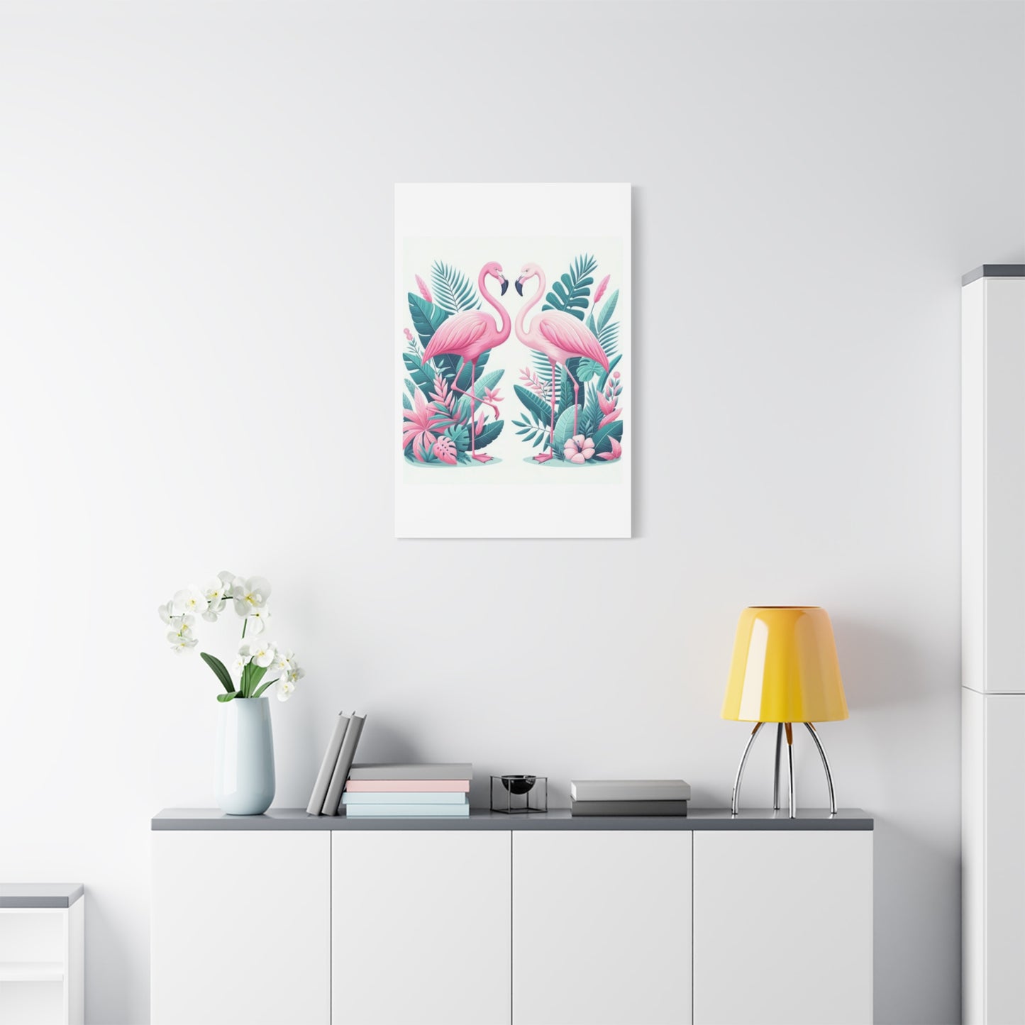 Flamingo Light Pink Love Wall Art & Canvas Prints