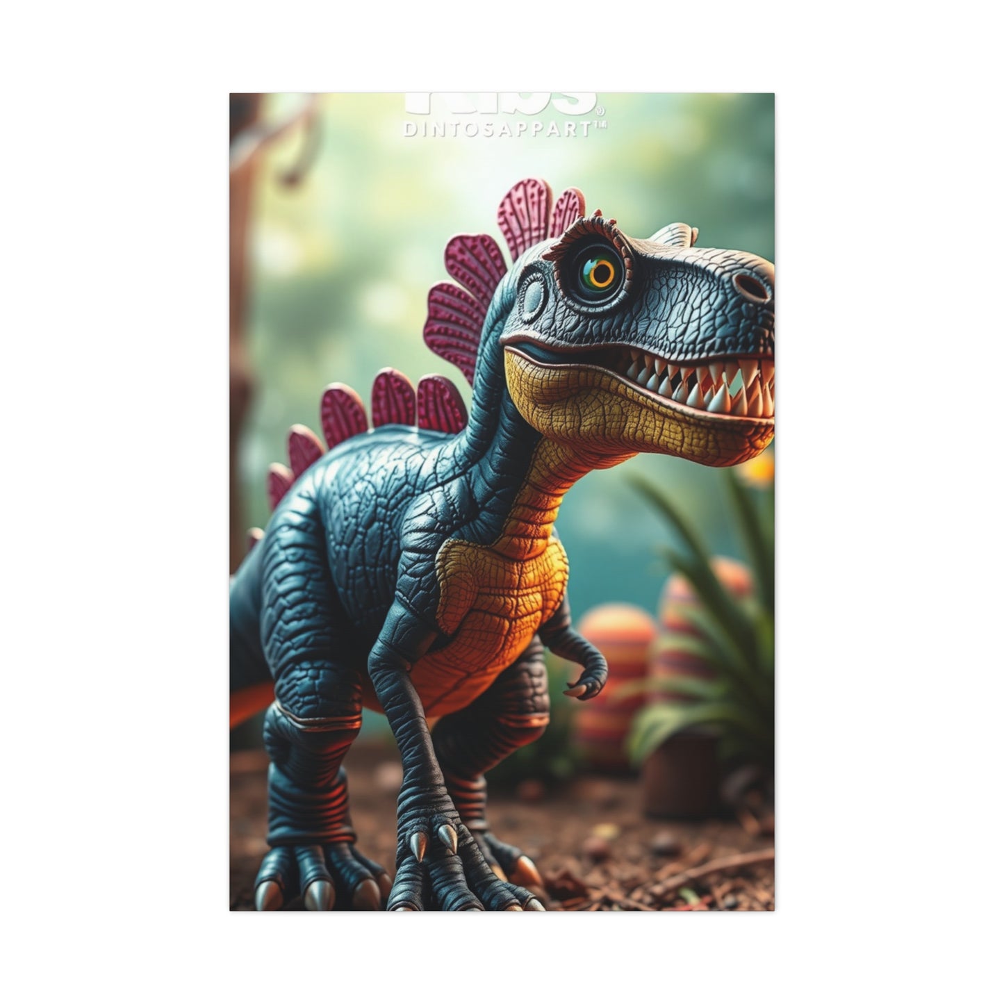 Kid’s Dinosaur Art Canvas Art 4 Wall Art & Canvas Print