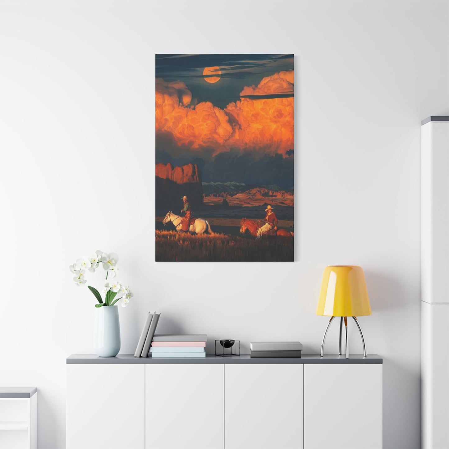 Cowboys In Grassland Wall Art & Canvas Prints