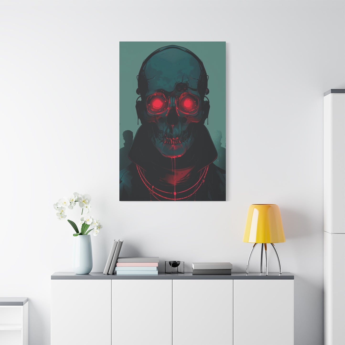 Red Eye Skull Wall Art & Canvas Prints