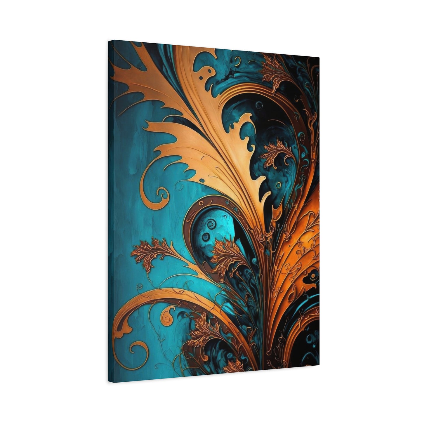 Teal and Gold Harmony Wall Art & Canvas Prints