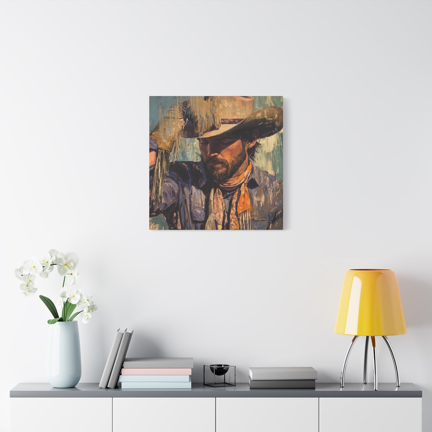 Cowboy Brushed Wall Art & Canvas Prints
