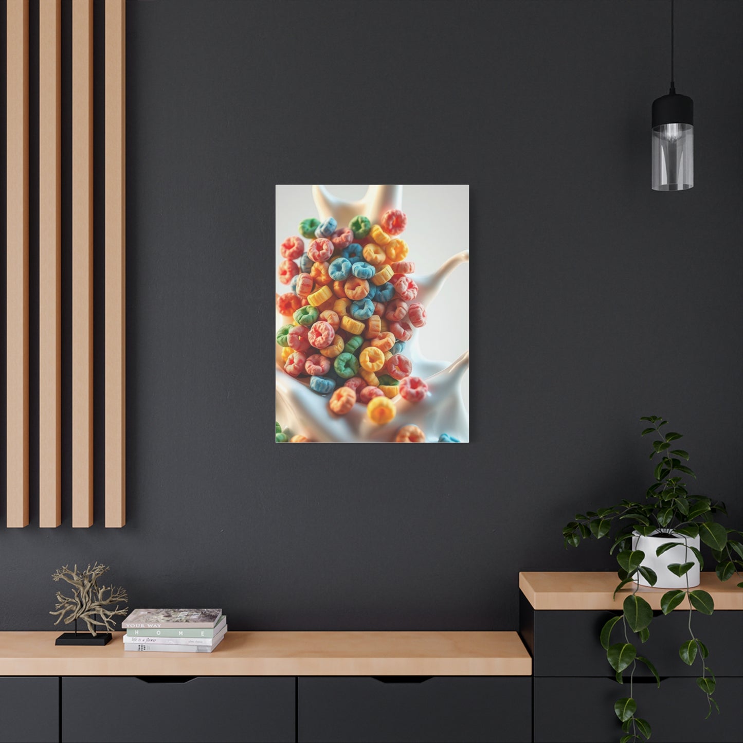 Fruit Loops in Milk Art Premium Canvas 19 Wall Art & Canvas Print
