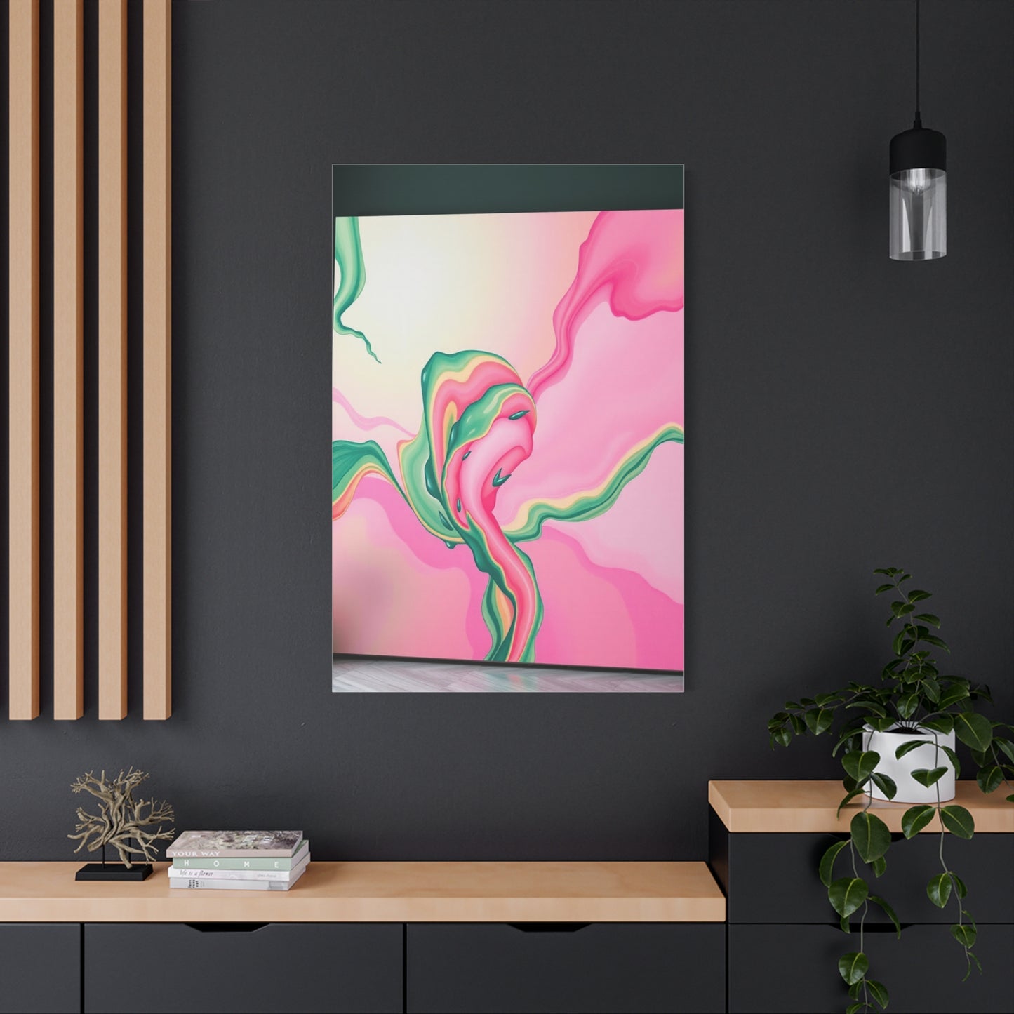 Vision Green & Pink Canvas Art Art Wall Art & Canvas Print