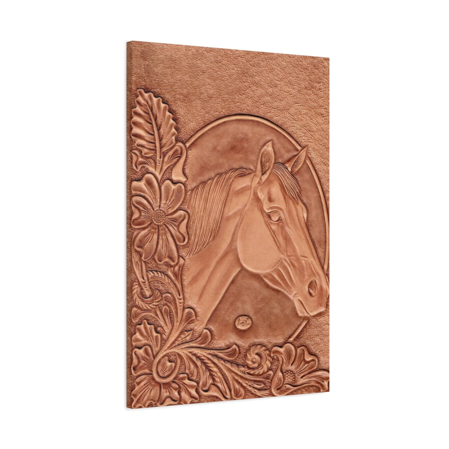 Horse Pattern On Leather Wall Art & Canvas Prints