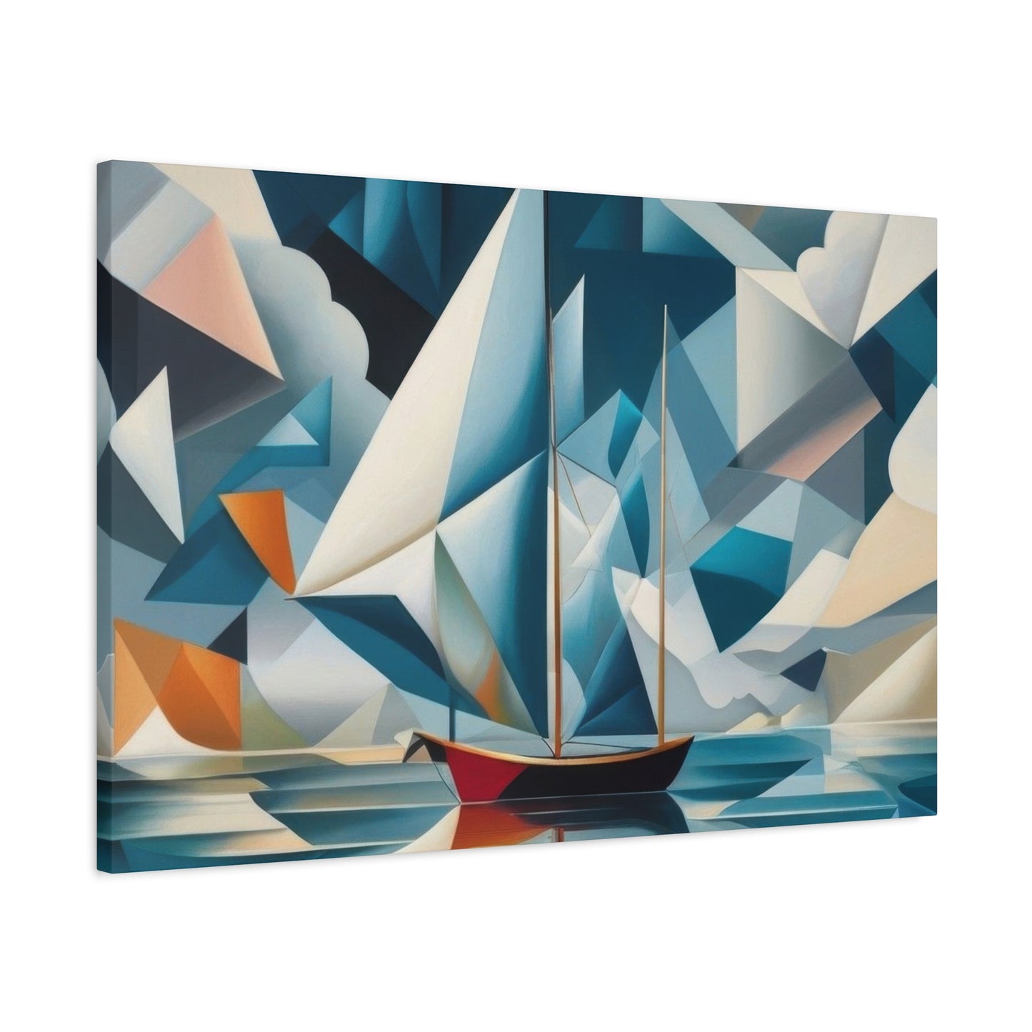 Boat In Water Cubism Wall Art & Canvas Prints