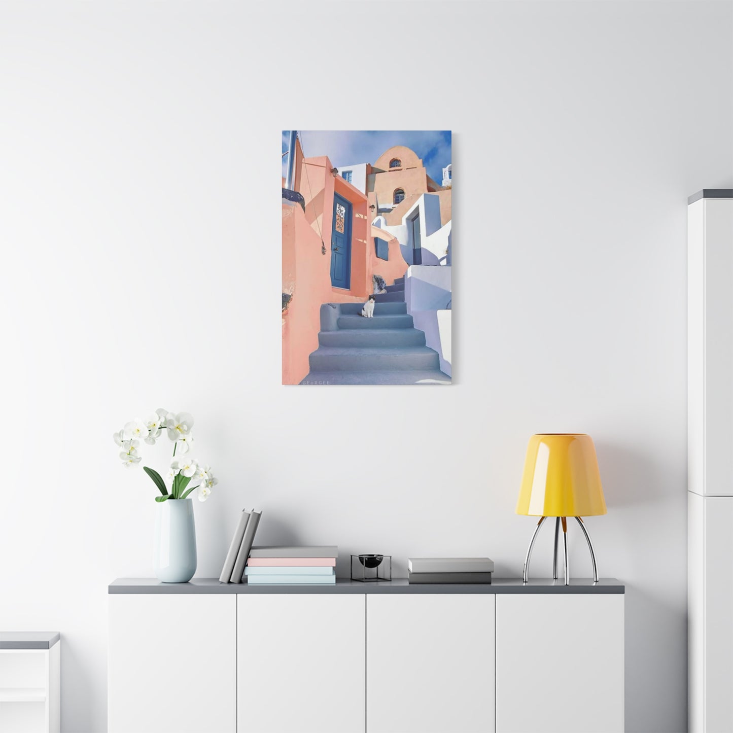 Cat On Street Of Spain Wall Art & Canvas Prints