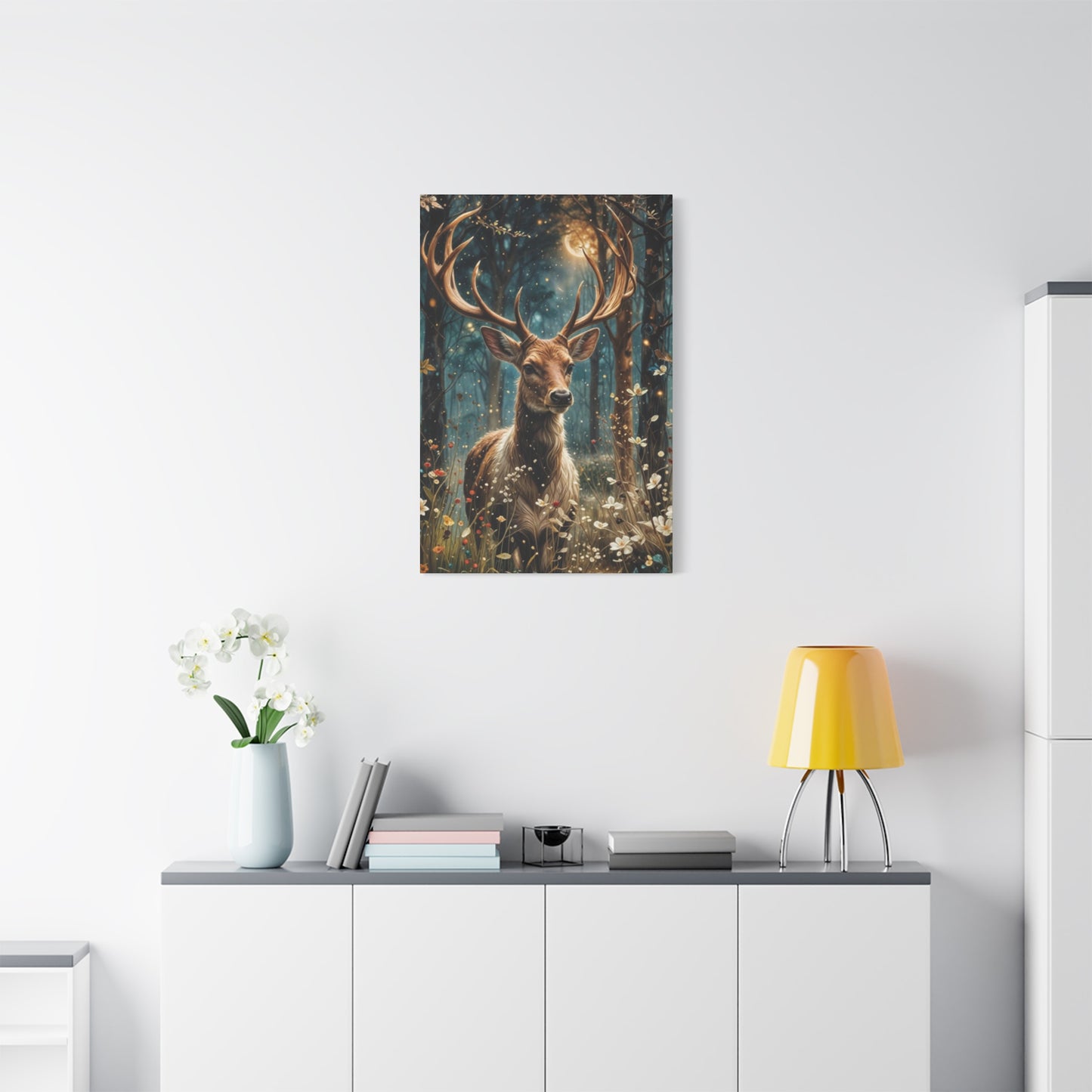 Golden Magical Reindeer Wall Art & Canvas Prints