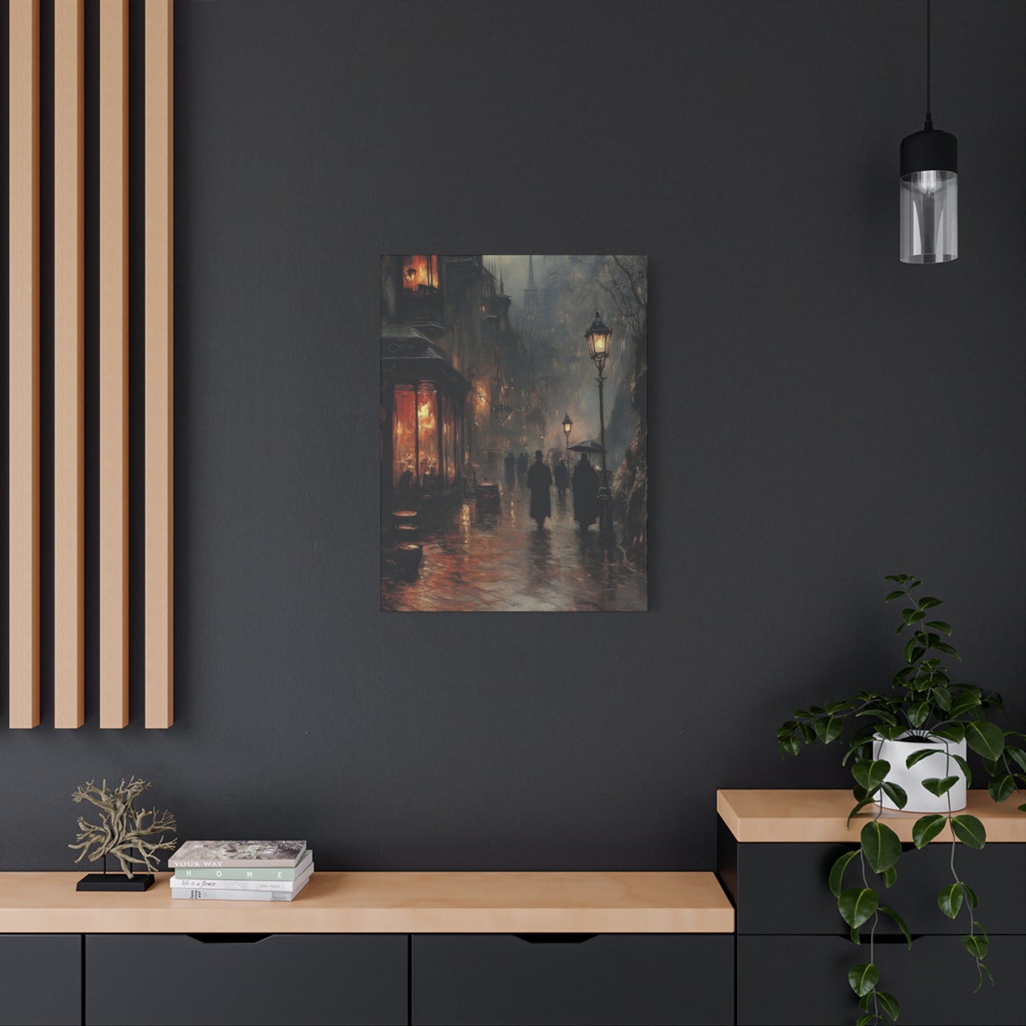 Warm Lit Street Dark Wall Art & Canvas Prints