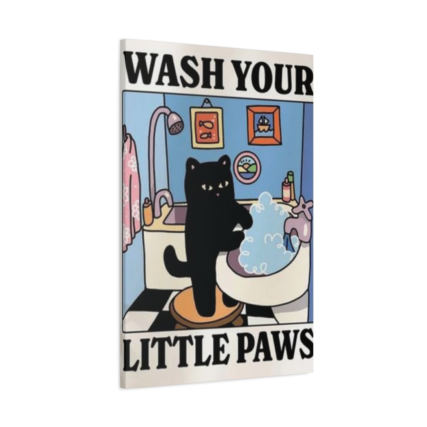 Wash Your Paws Poster Laundry Wall Art & Canvas Prints