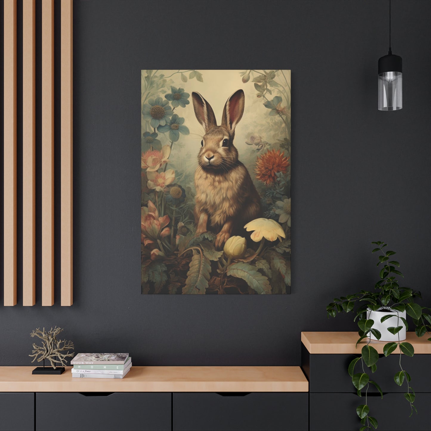 Flora, Fauna & Small White Rabbit Wall Art & Canvas Prints