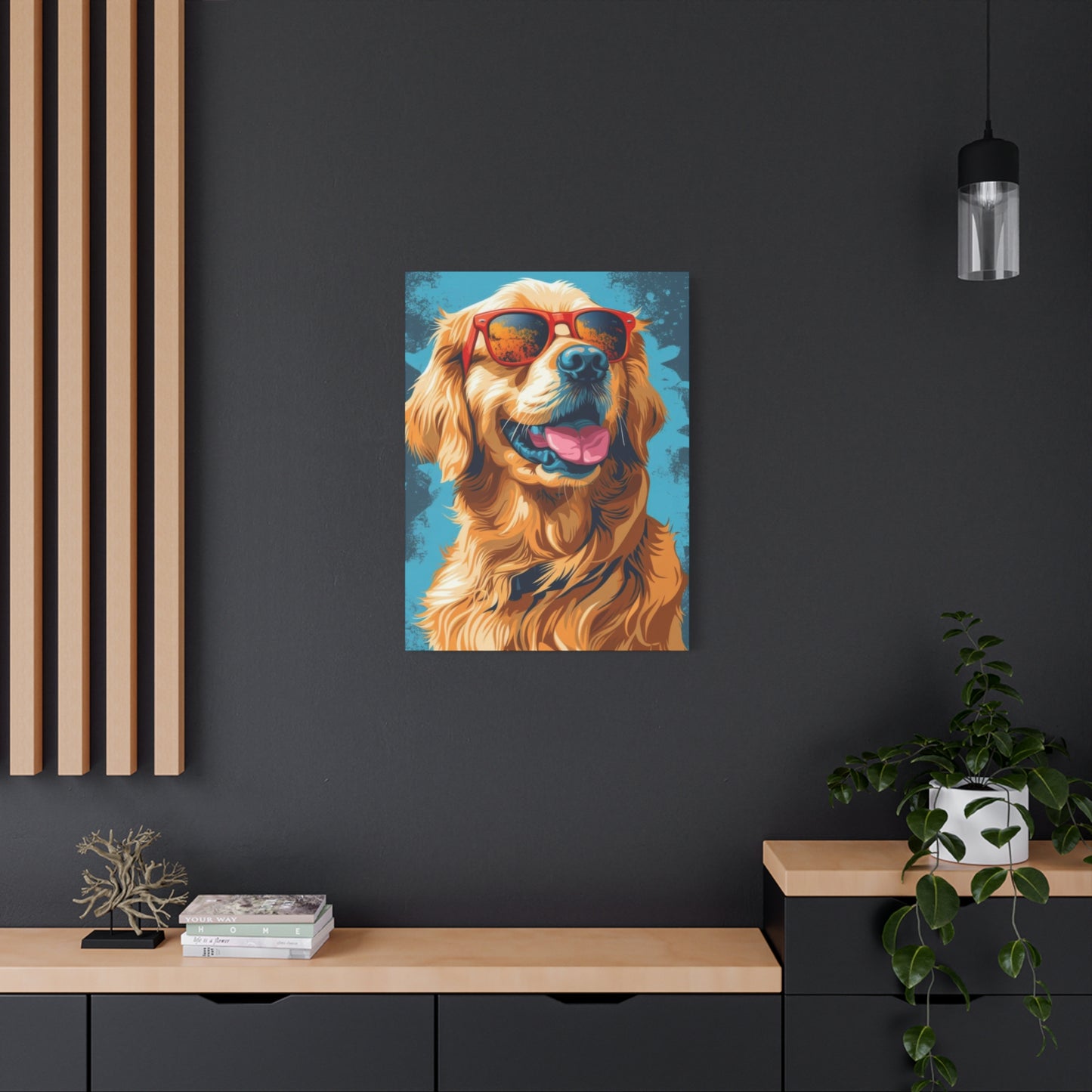 Golden Retriever Sunglasses Wall Art & Canvas Prints