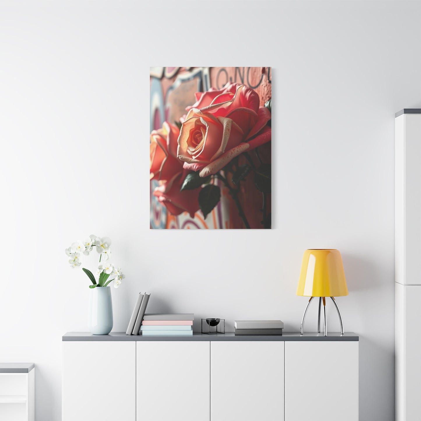 Graffiti Roses Art Premium Canvas 20 Wall Art & Canvas Print