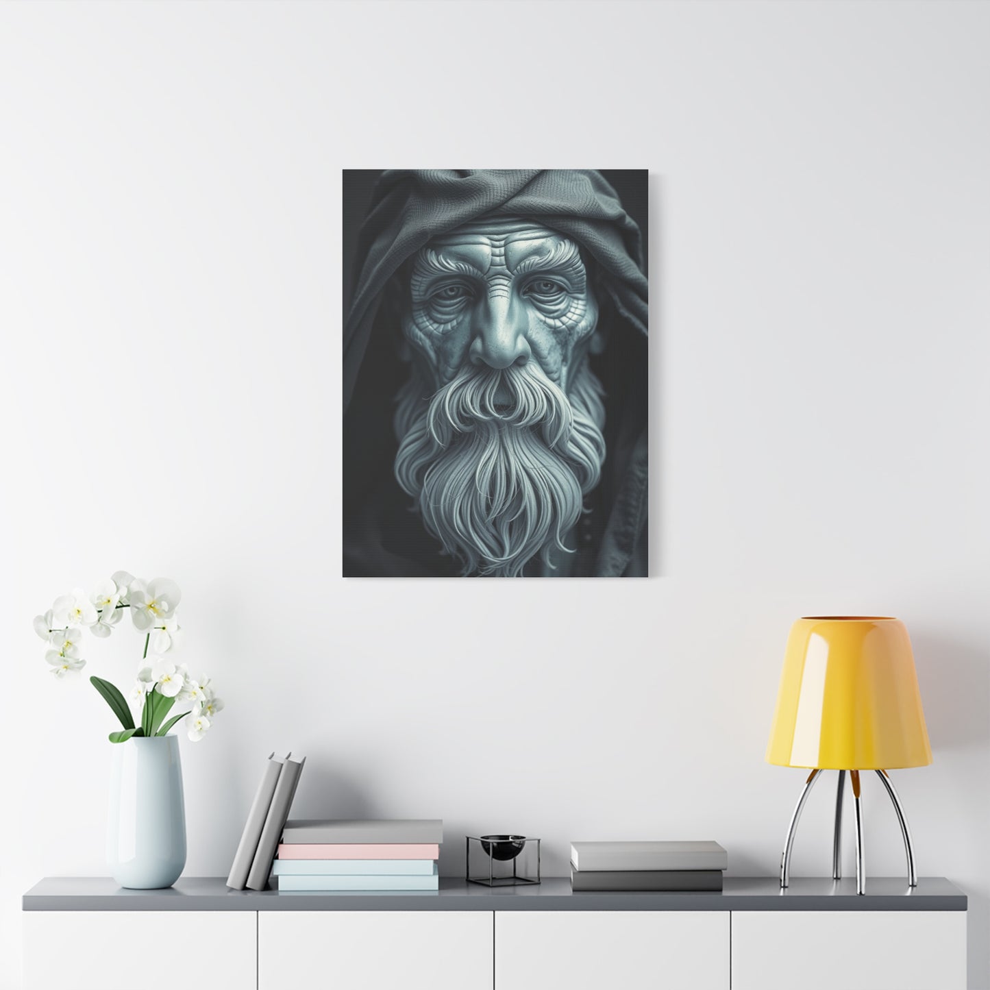 Opulent Grayscale Tapestry Wall Art & Canvas Print