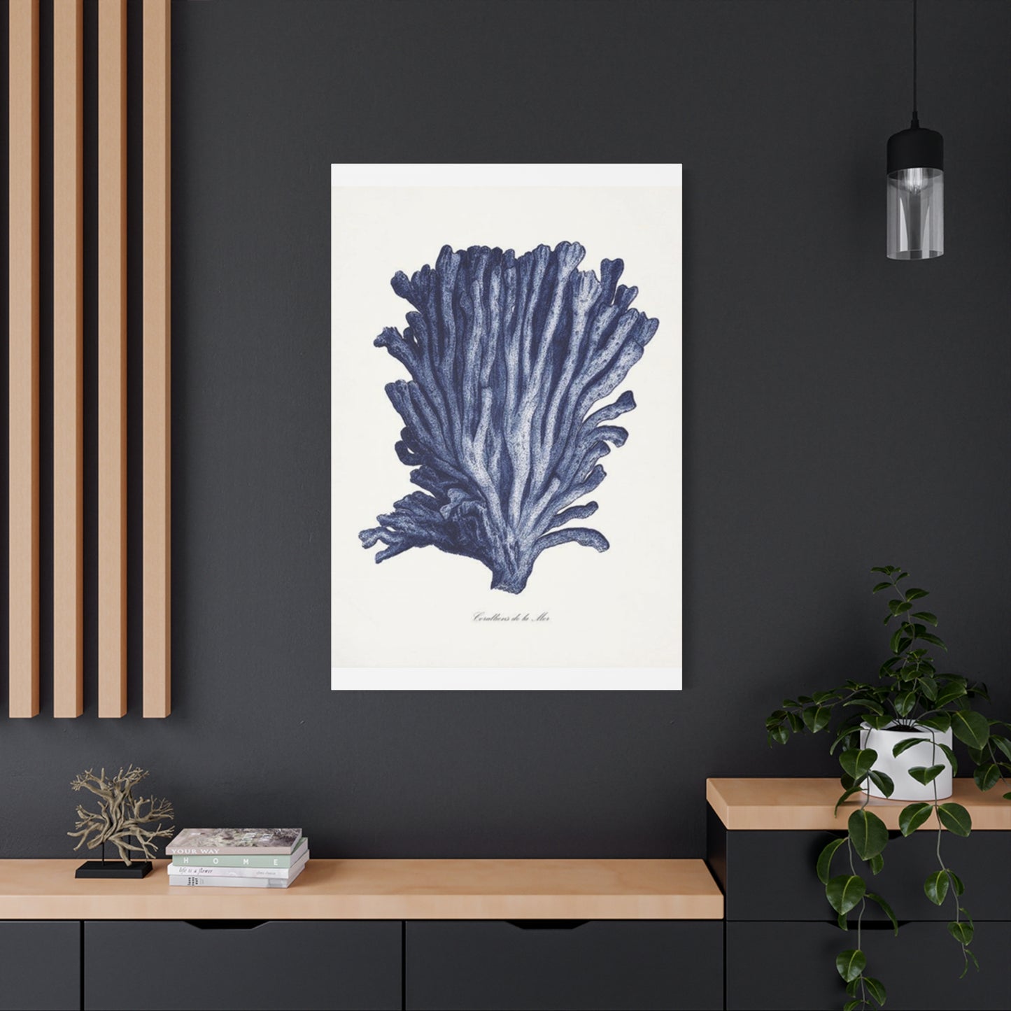 Blue Shell Stem Painting Wall Art & Canvas Prints