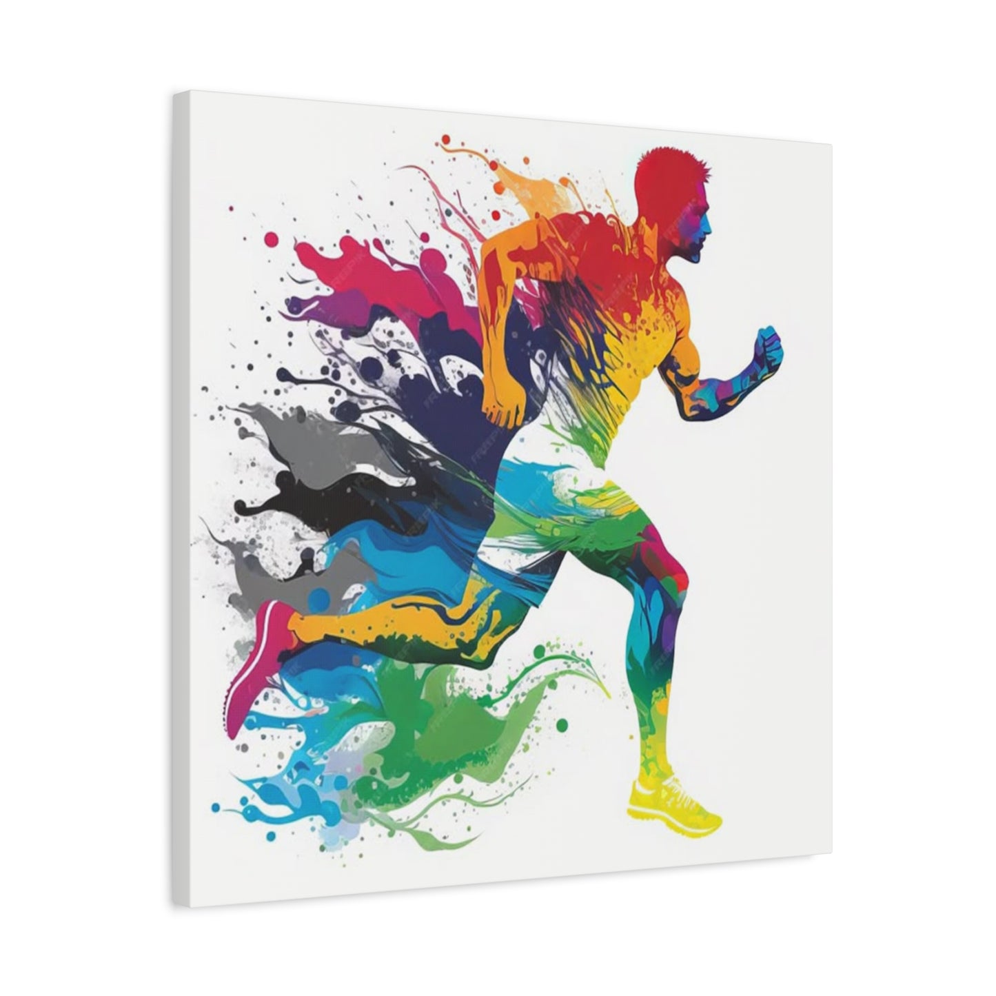 Running Graffiti Wall Art & Canvas Prints