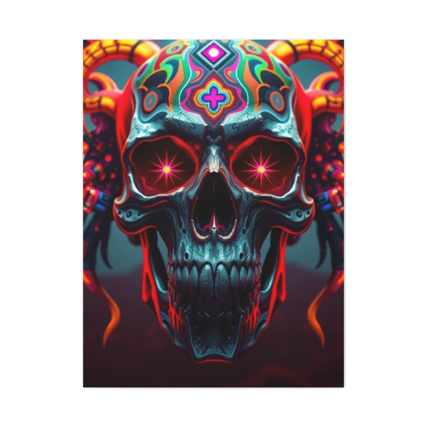 Trippy Skull Art Premium Canvas 20 Wall Art & Canvas Print