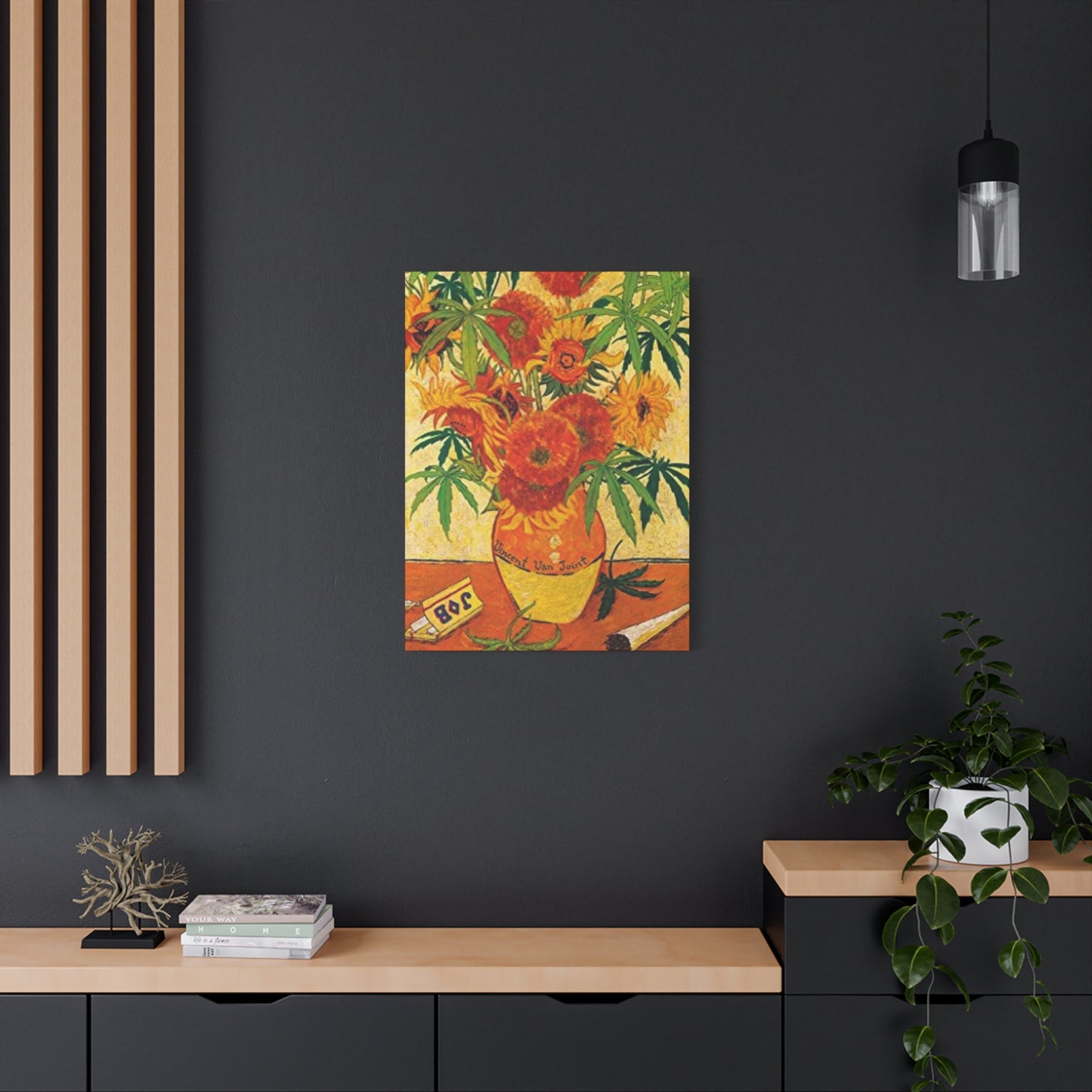 Vase And Joint Marijuana Wall Art & Canvas Prints